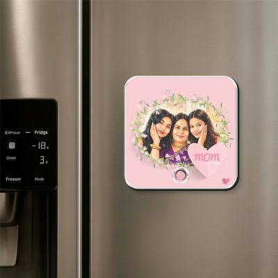 Personalized Mom Photo Musical Fridge Magnet Rechargeable Audio Gift